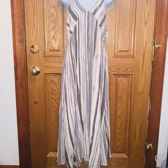Grey Brown & White BoHo Maxi Dress - Picture 3 of 5